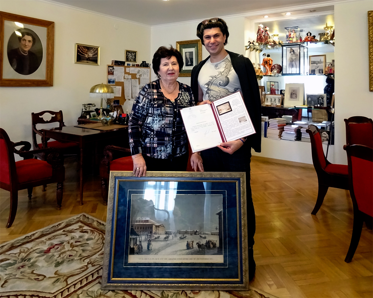 Литография в дар Академии